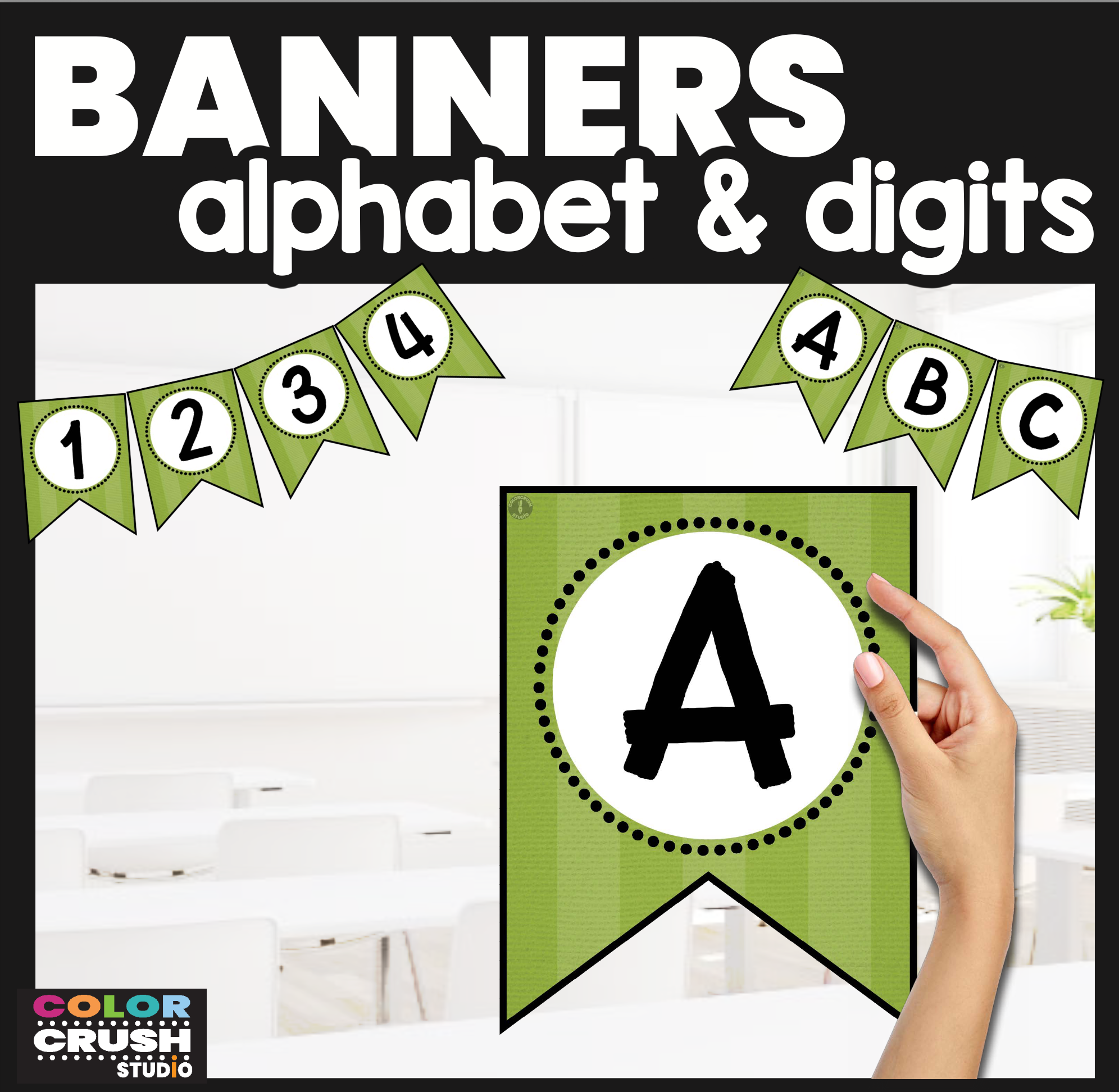 Alphabet and Number Display Banner